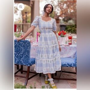 Blue and White Felicia Dress